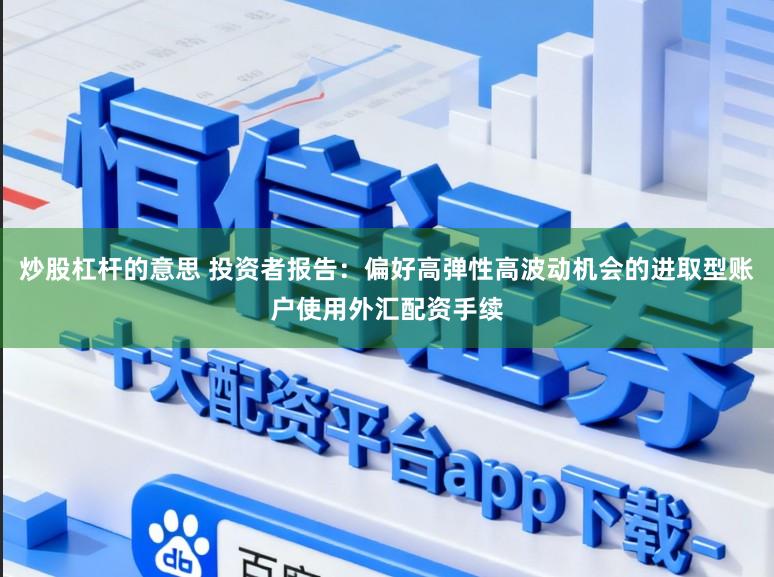 炒股杠杆的意思 投资者报告：偏好高弹性高波动机会的进取型账户使用外汇配资手续