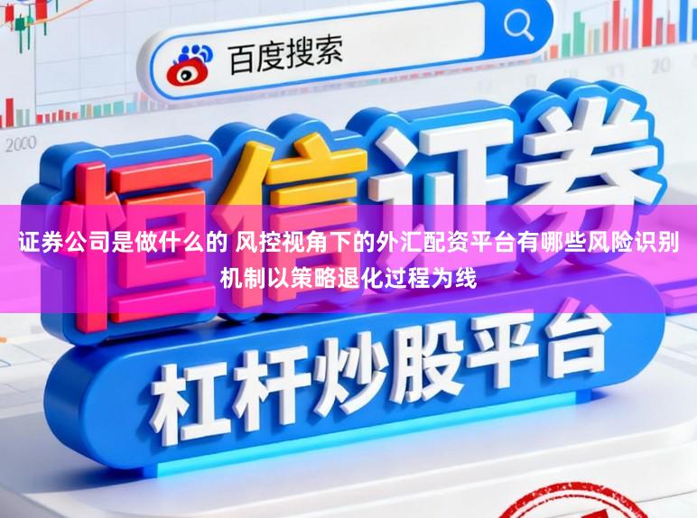 证券公司是做什么的 风控视角下的外汇配资平台有哪些风险识别机制以策略退化过程为线